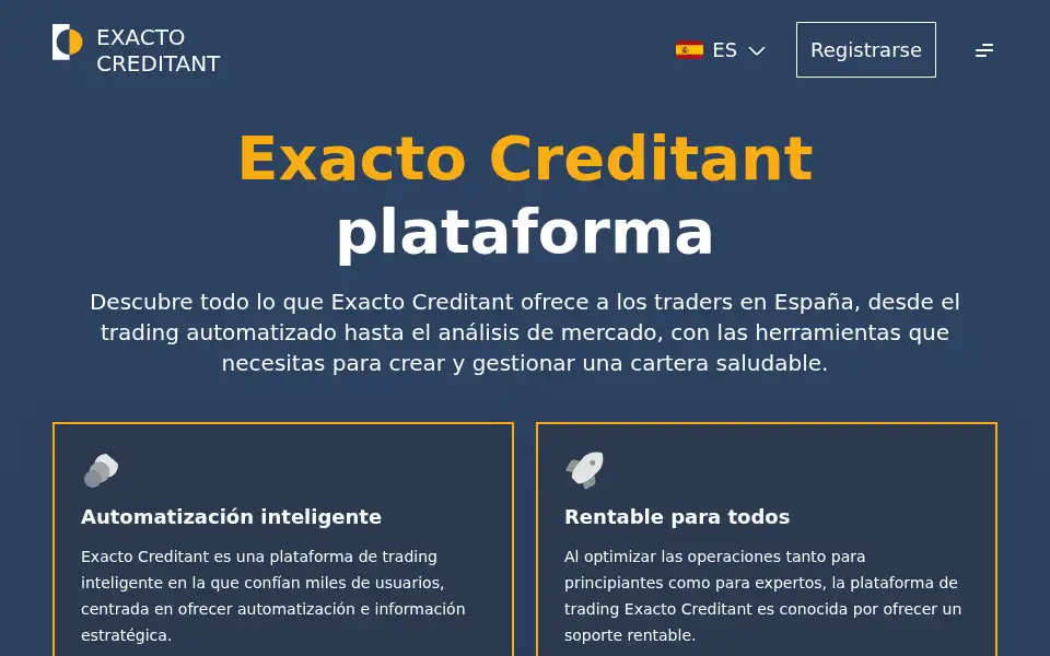 Screenshot of exacto-creditant.com