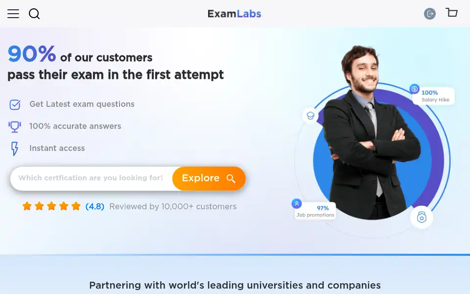 Screenshot of exam-labs.com
