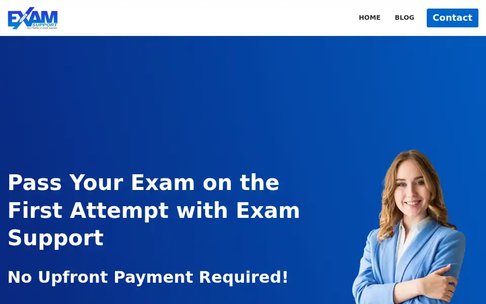 Screenshot of exam.support
