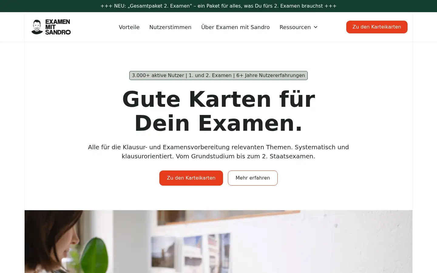 Screenshot of examenmitsandro.de