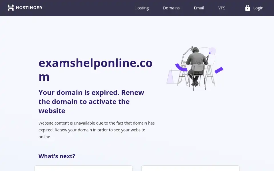 Screenshot of examshelponline.com