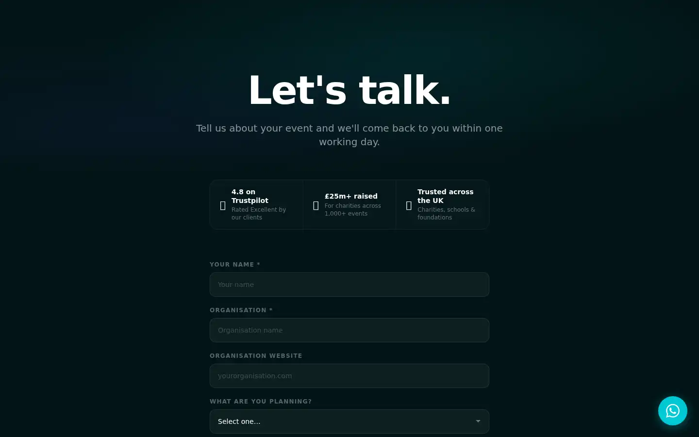 Screenshot of exceedgiving.com