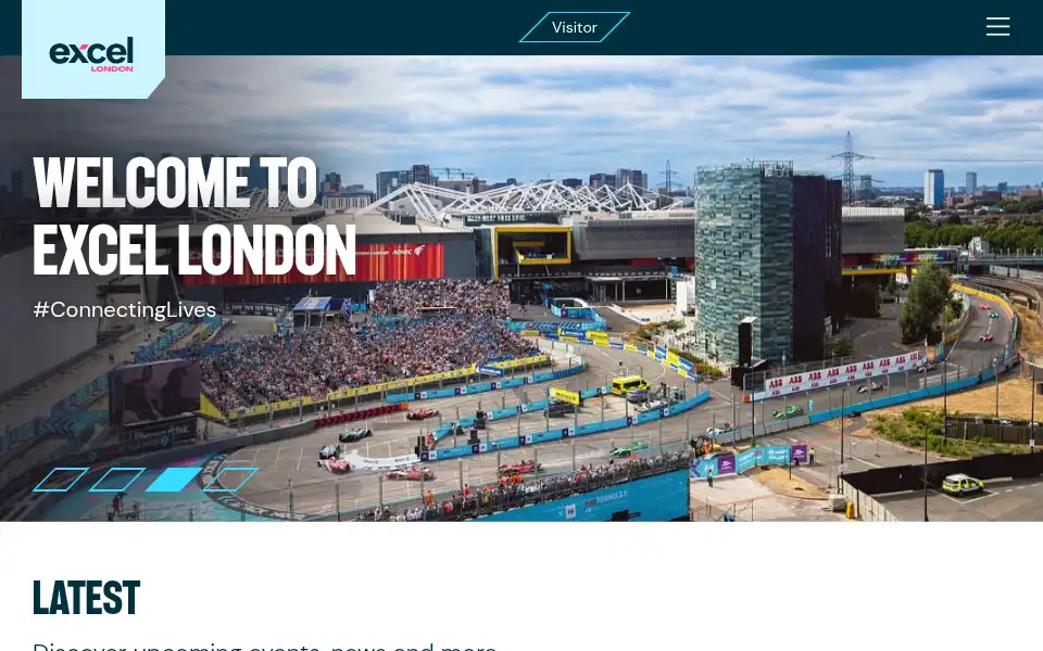 Screenshot of excel-london.co.uk