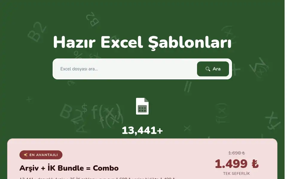 Screenshot of exceldepo.com