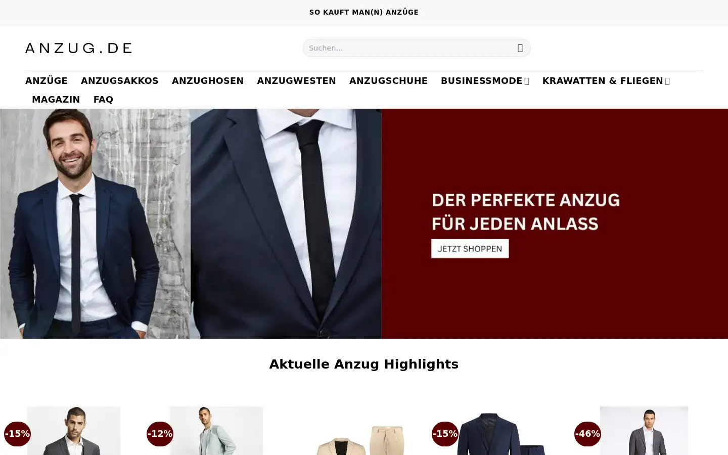 Screenshot of excellent-hemd.de