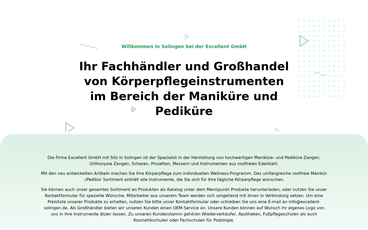 Screenshot of excellent-solingen.de