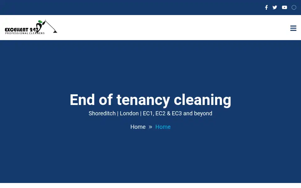 Screenshot of excellent247professionalcleaners.co.uk