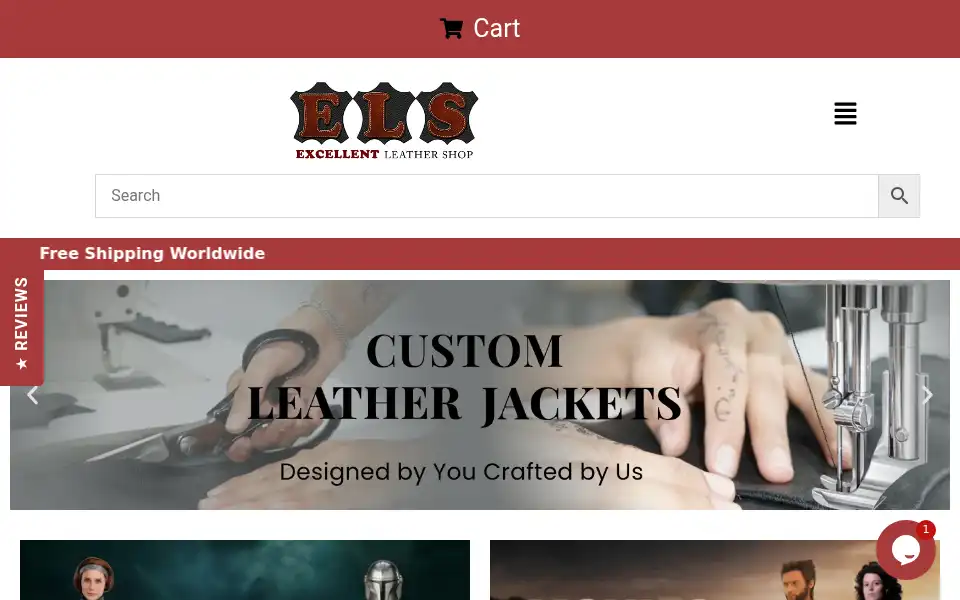 Screenshot of excellentleathershop.com