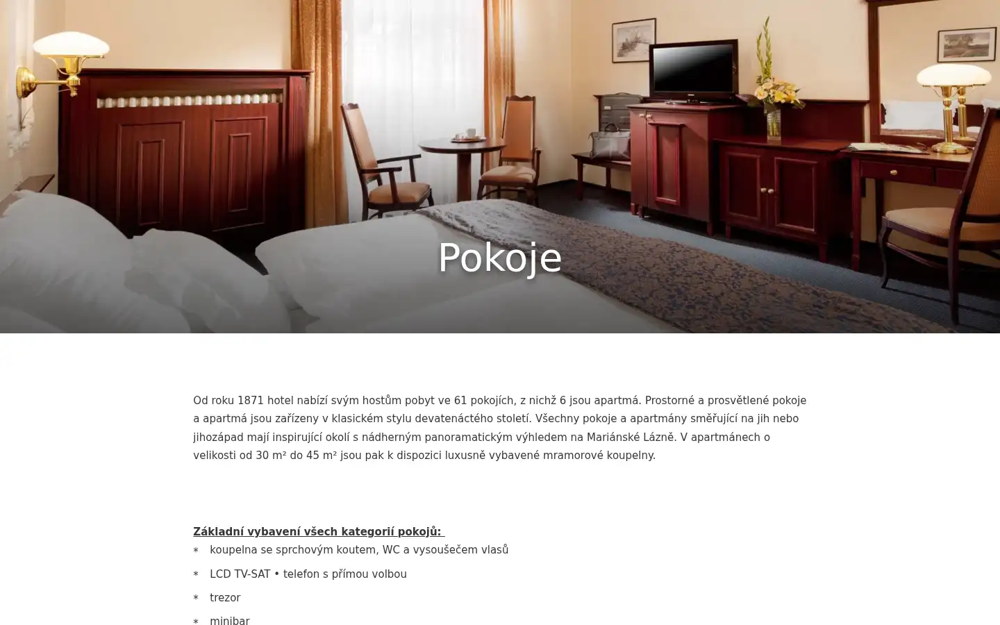 Screenshot of excelsiormarienbad.com