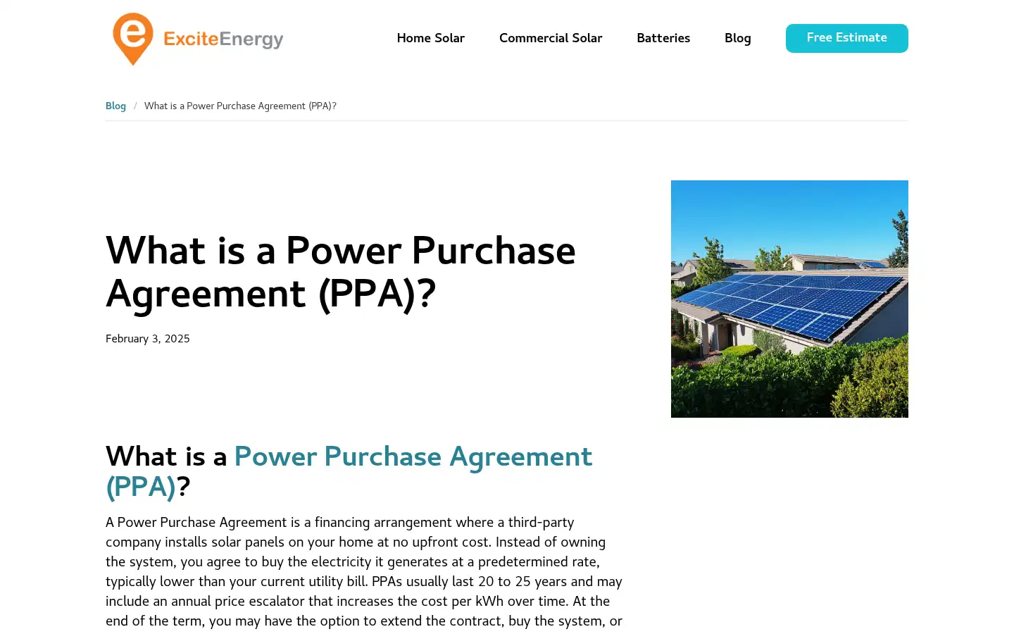 Screenshot of exciteenergy.com