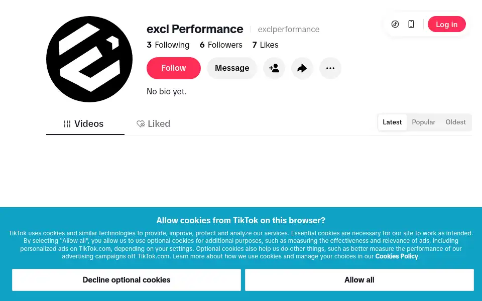 Screenshot of exclperformance.com
