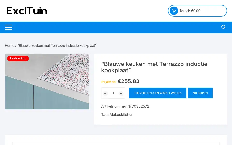 Screenshot of exclusievetuinmeubelen.com