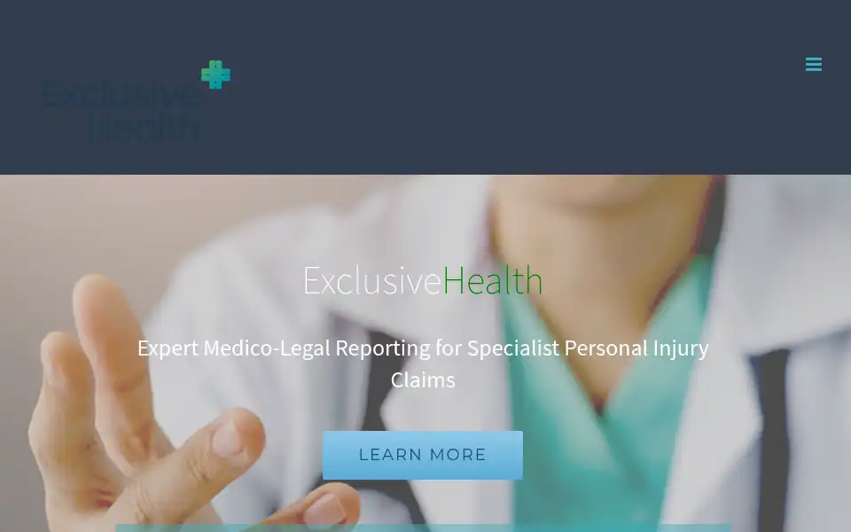 Screenshot of exclusive-health.co.uk