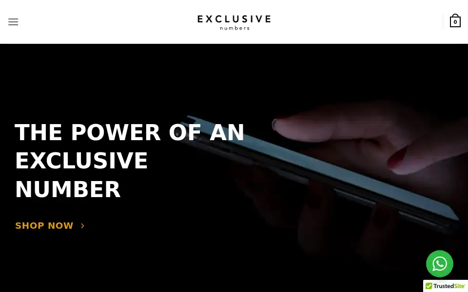 Screenshot of exclusive-numbers.com