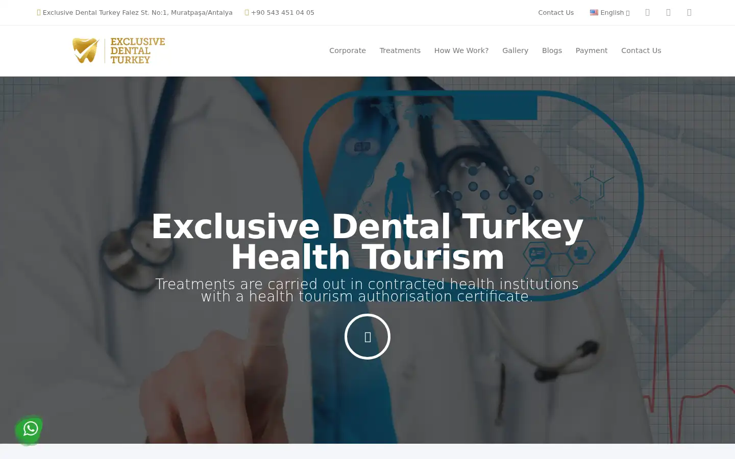 Screenshot of exclusivedentalturkey.com