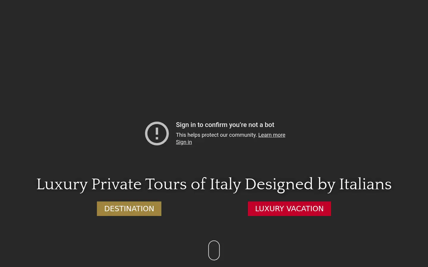 Screenshot of exclusiveitalytours.com