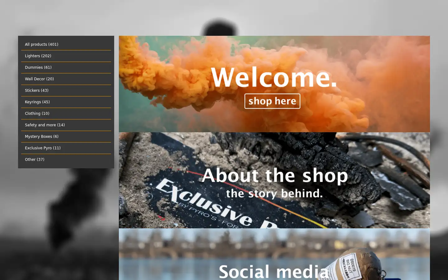 Screenshot of exclusivepyro.nl