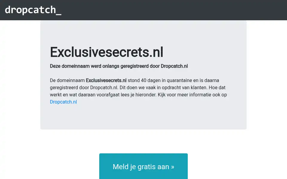 Screenshot of exclusivesecrets.nl