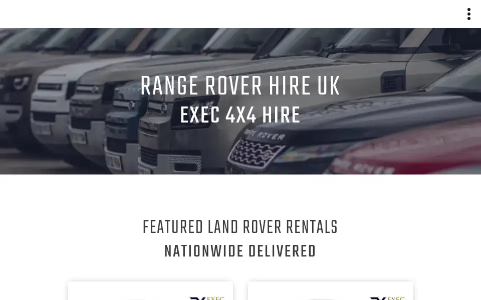 Screenshot of exec4x4hire.co.uk