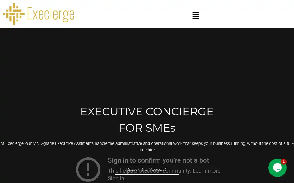Screenshot of execierge.com