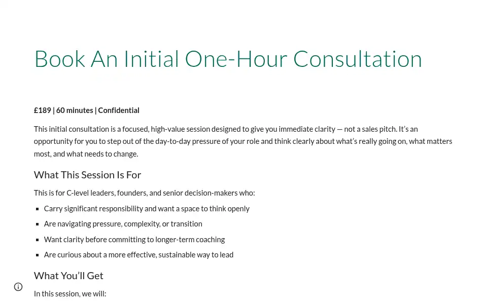 Screenshot of executivecoaching.website
