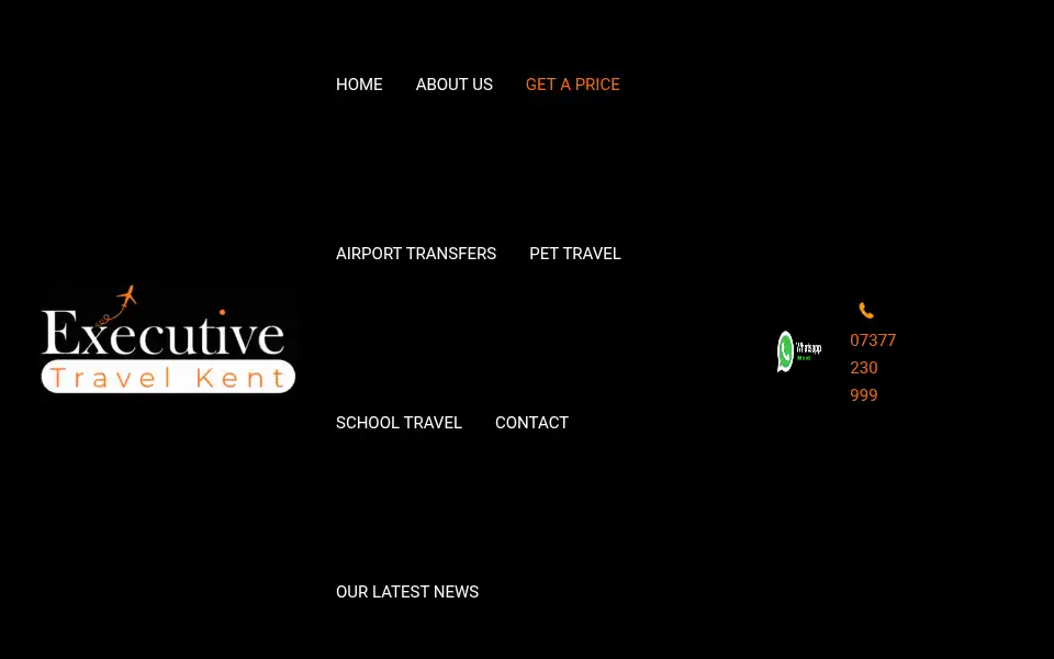 Screenshot of executivetravelkent.co.uk