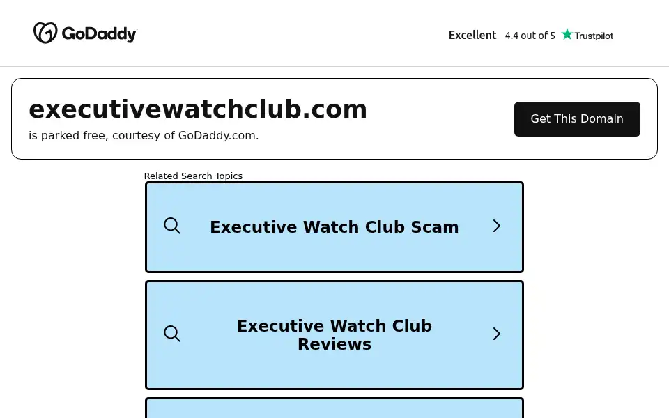 Screenshot of executivewatchclub.com