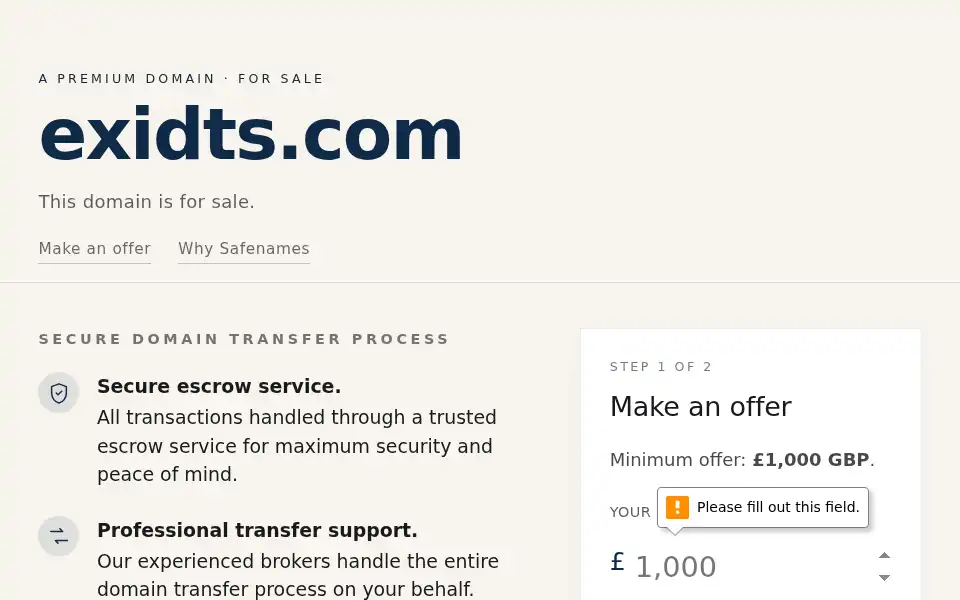 Screenshot of exidts.com