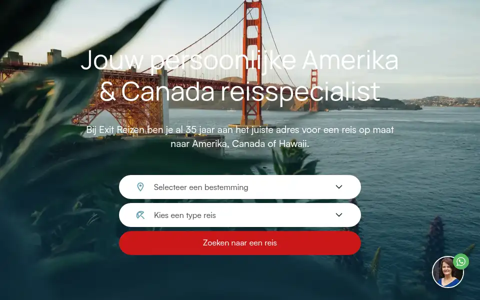 Screenshot of exit-reizen.nl