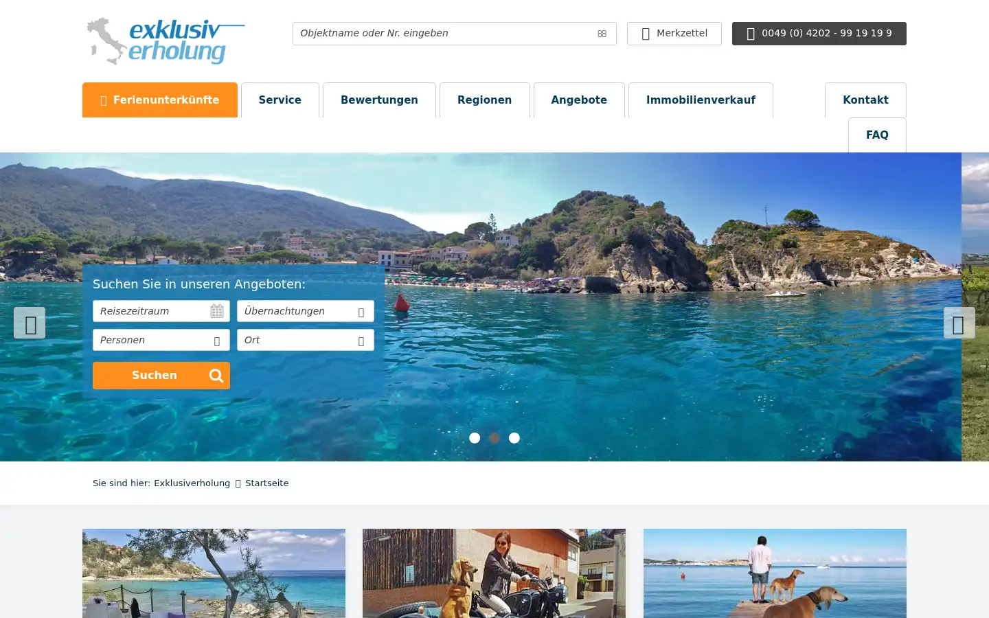 Screenshot of exklusiverholung.de