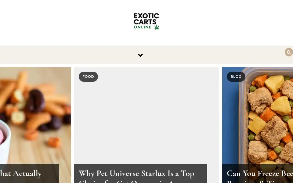Screenshot of exoticcartsonline.com