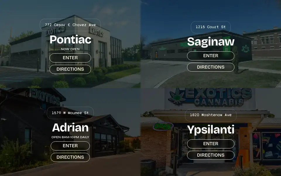 Screenshot of exoticscannabis.com
