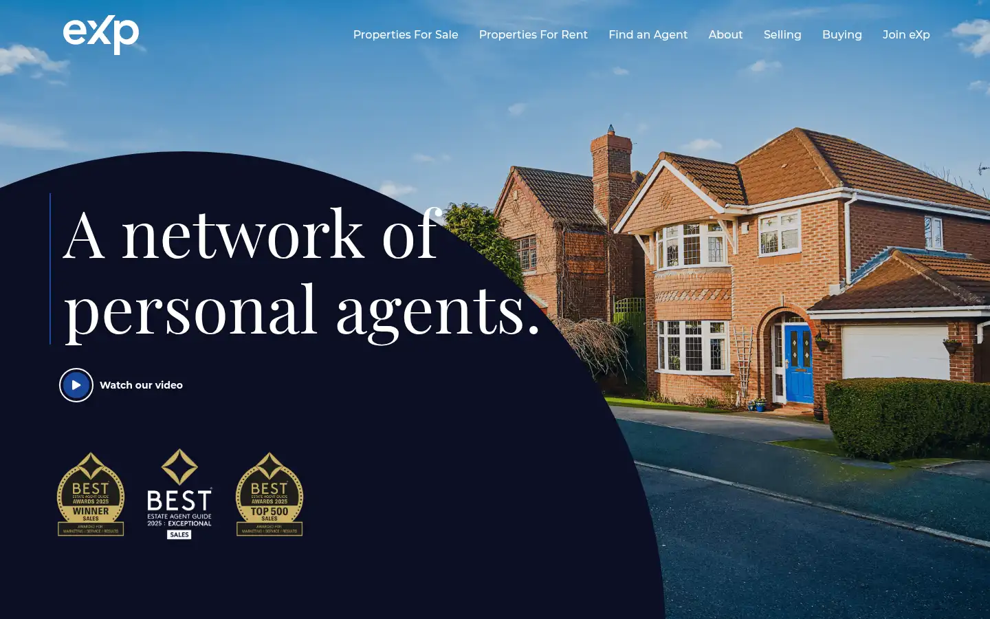 Screenshot of exp.uk.com