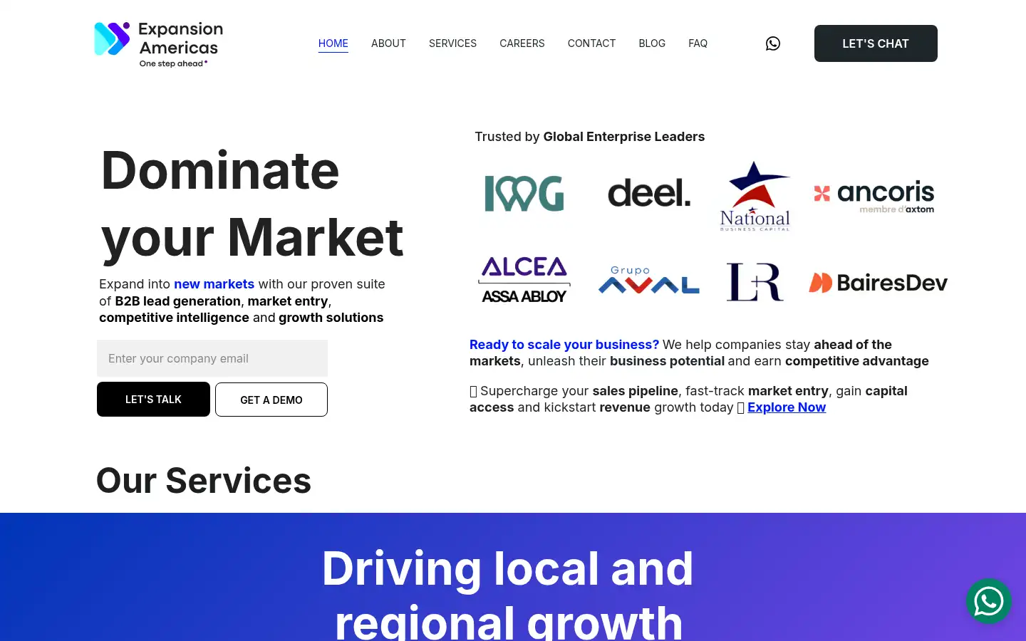 Screenshot of expansionamericas.com