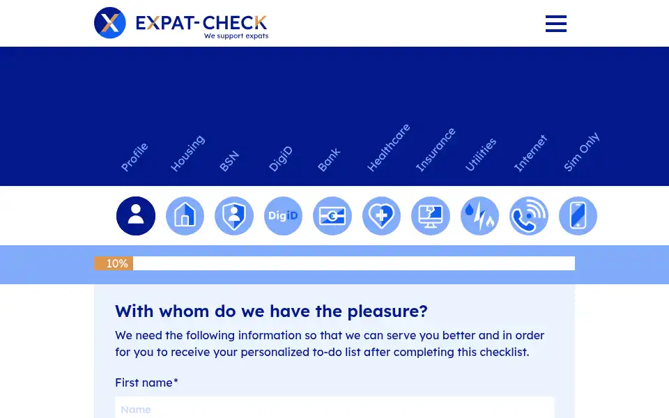 Screenshot of expat-check.com