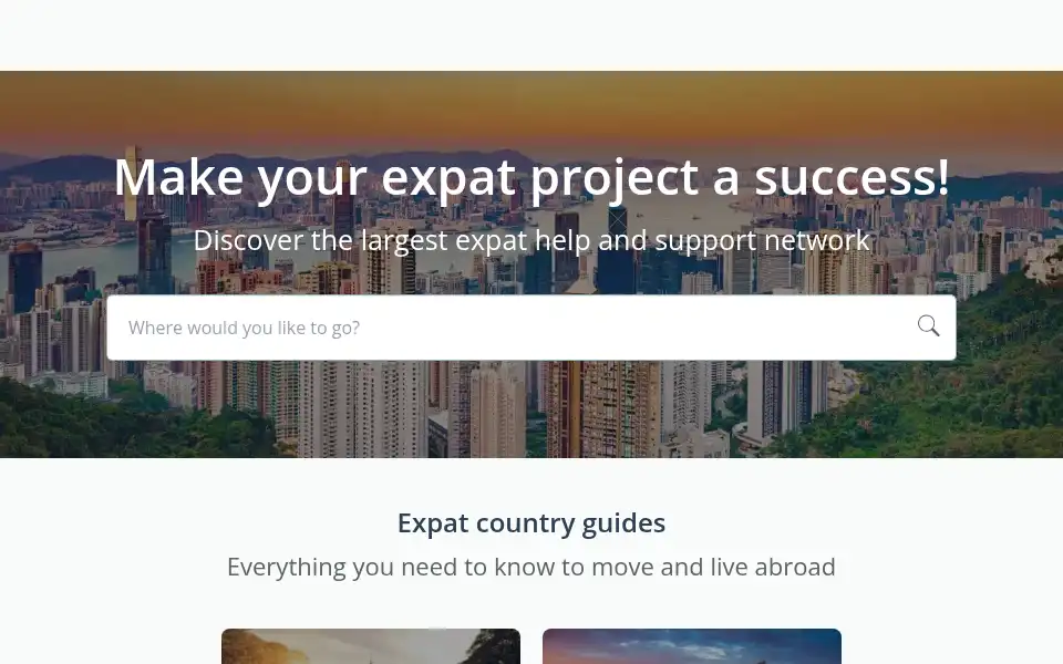 Screenshot of expat.com