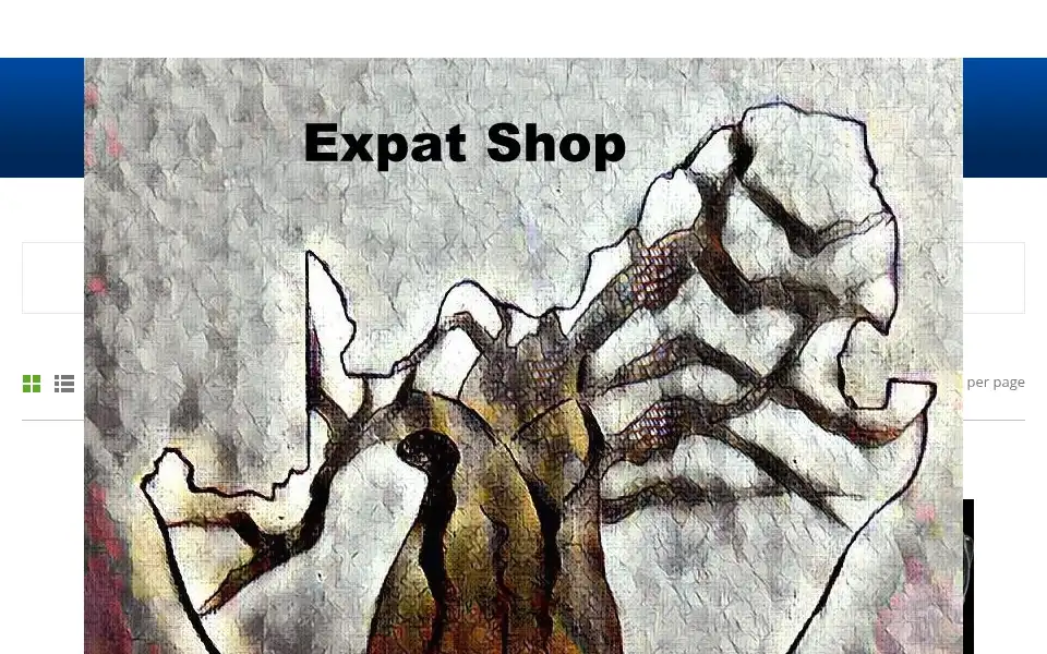 Screenshot of expatshop.co.za