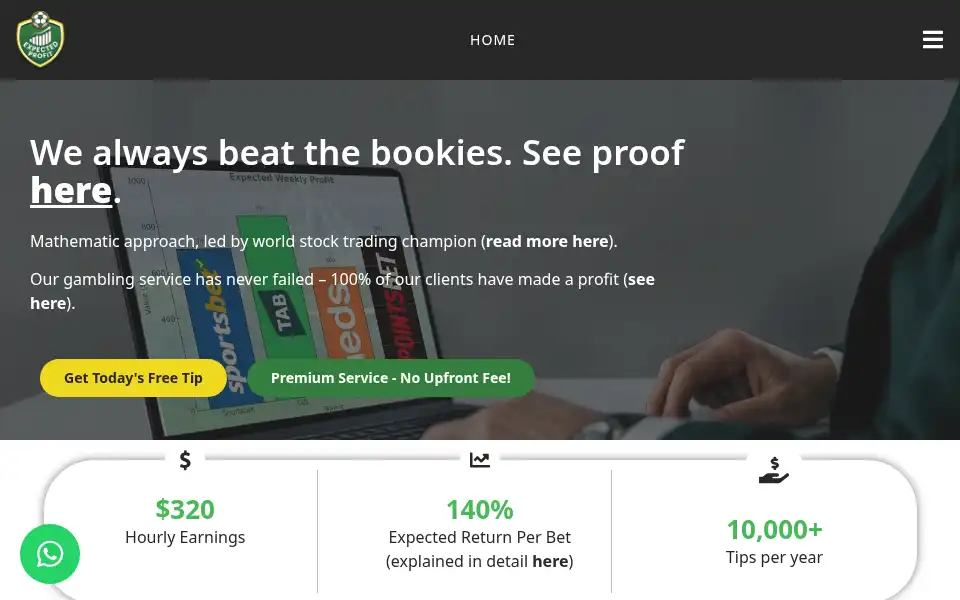 Screenshot of expectedprofit.net