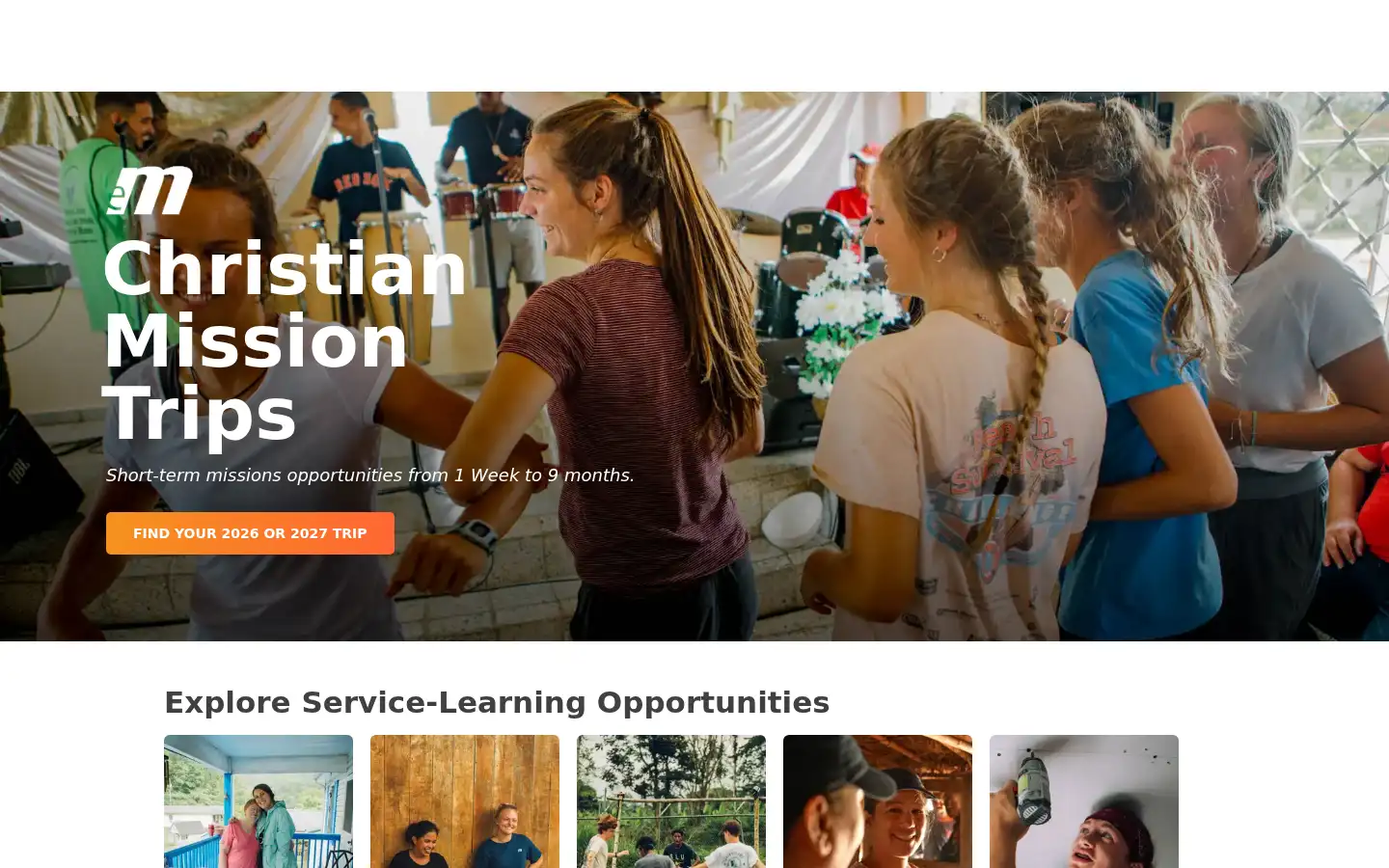 Screenshot of experiencemission.org