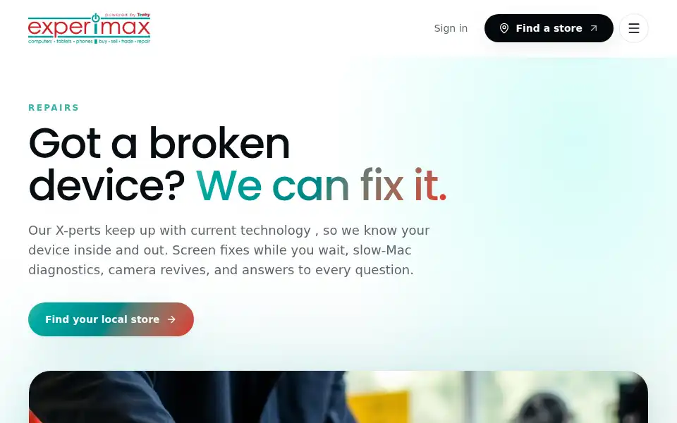 Screenshot of experimax.com