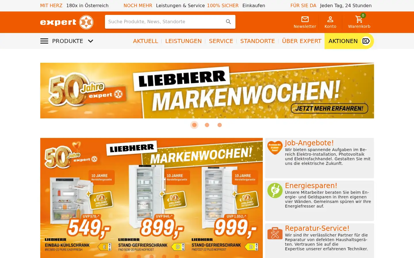 Screenshot of expert.at