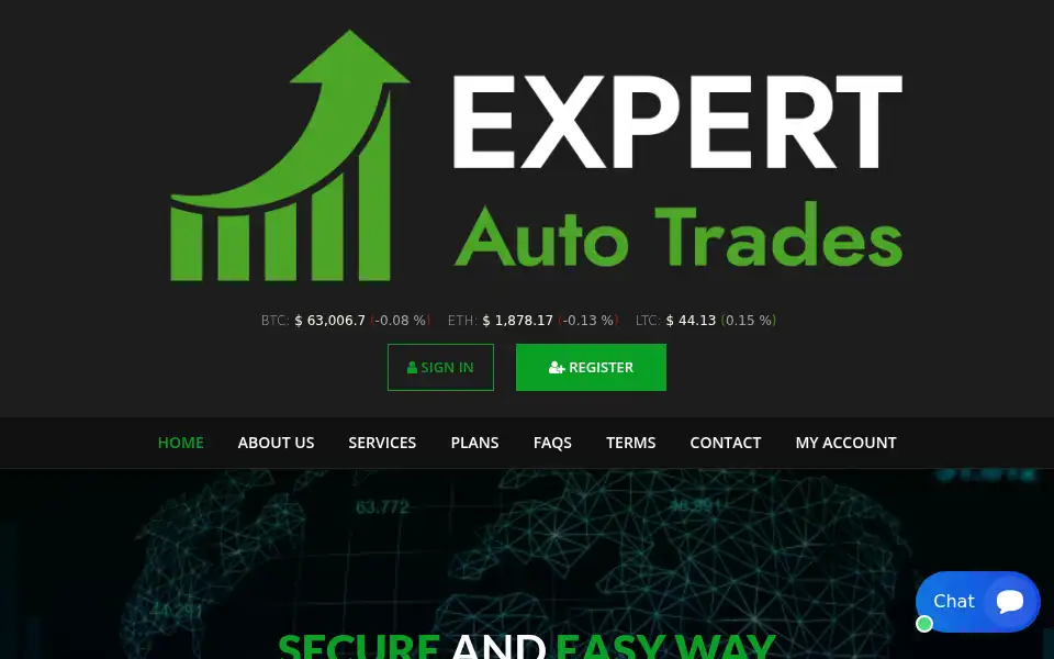 Screenshot of expertautotrades.com