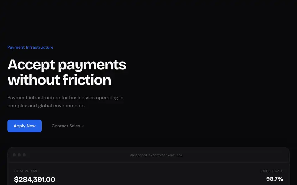 Screenshot of expertcheckout.com