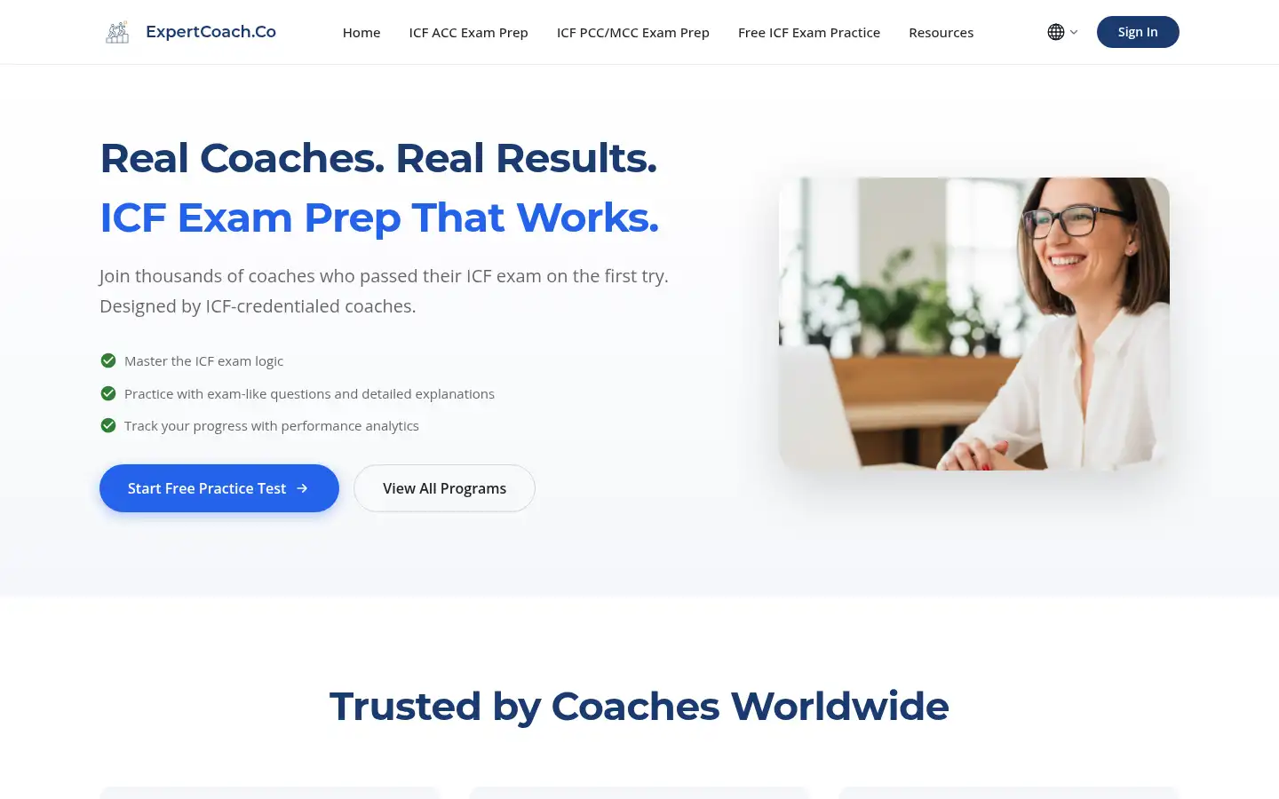 Screenshot of expertcoach.co