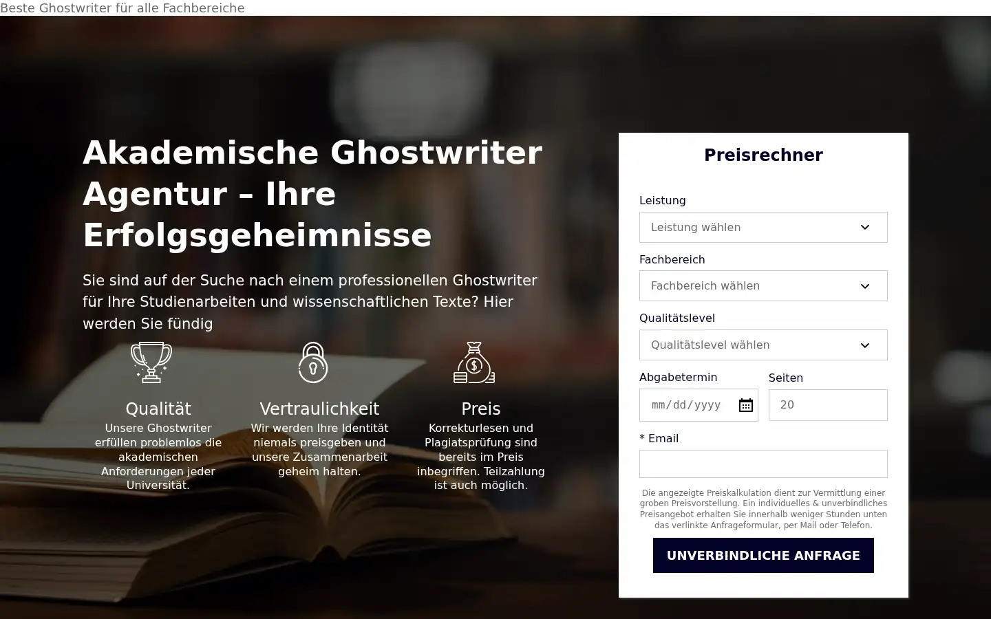 Screenshot of expertenschreiben.de