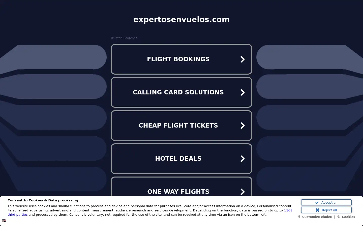 Screenshot of expertosenvuelos.com