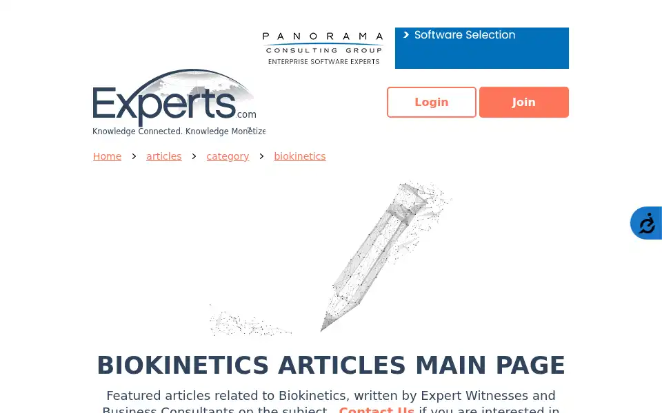 Screenshot of experts.com
