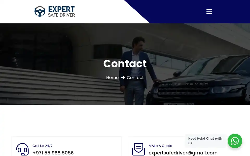 Screenshot of expertsafedriver.ae