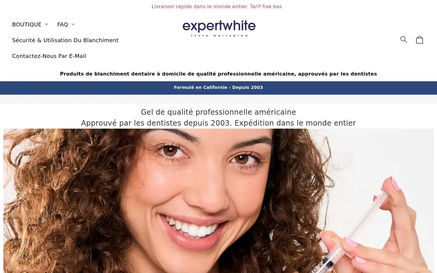 Screenshot of expertwhitegel.com