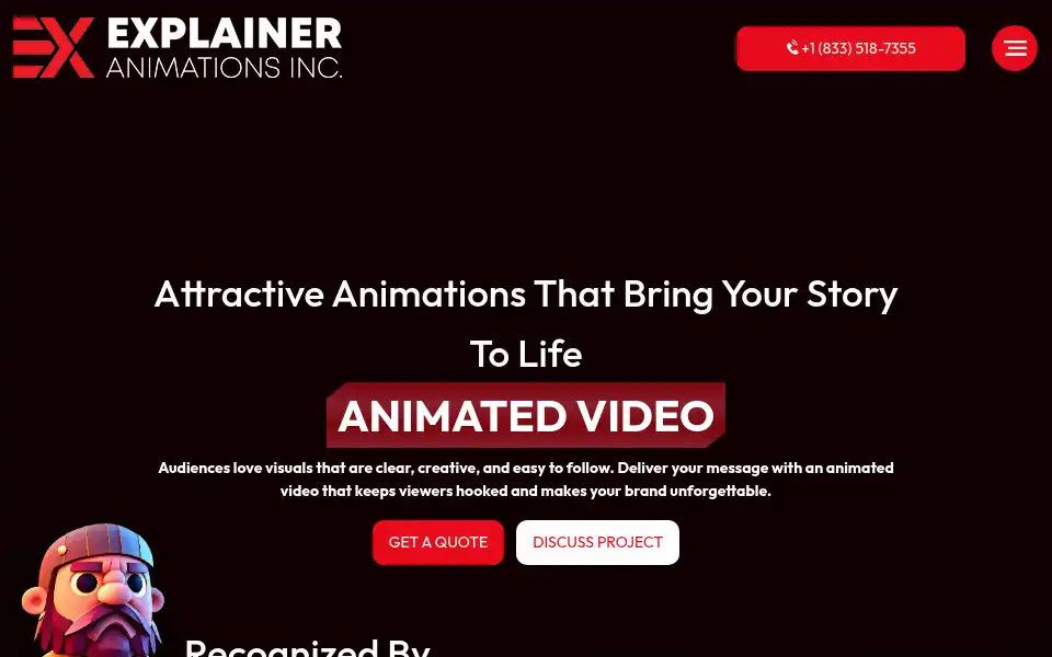 Screenshot of explaineranimationsinc.com